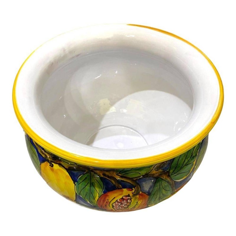 Maceta de cerámica con decoración de limón y granada, con 5 opciones de tamaño (1 ud.) - 
