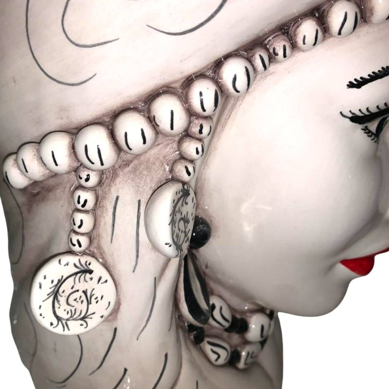 Hoofd van Moro Caltagirone met Crown - lengte ongeveer 37 cm - 