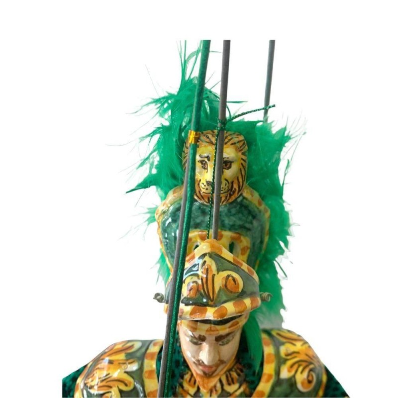 Siciliansk Pupo, Ceramic Paladino av Caltagirone - Linea carolingia - bas lava sten - RINALDO - cm 55x20 - 