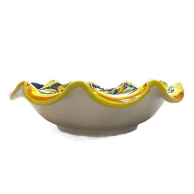 Ceramische kom van Caltagirone onderscheiden met Matt-samel 30 cm Model FL 4 - 