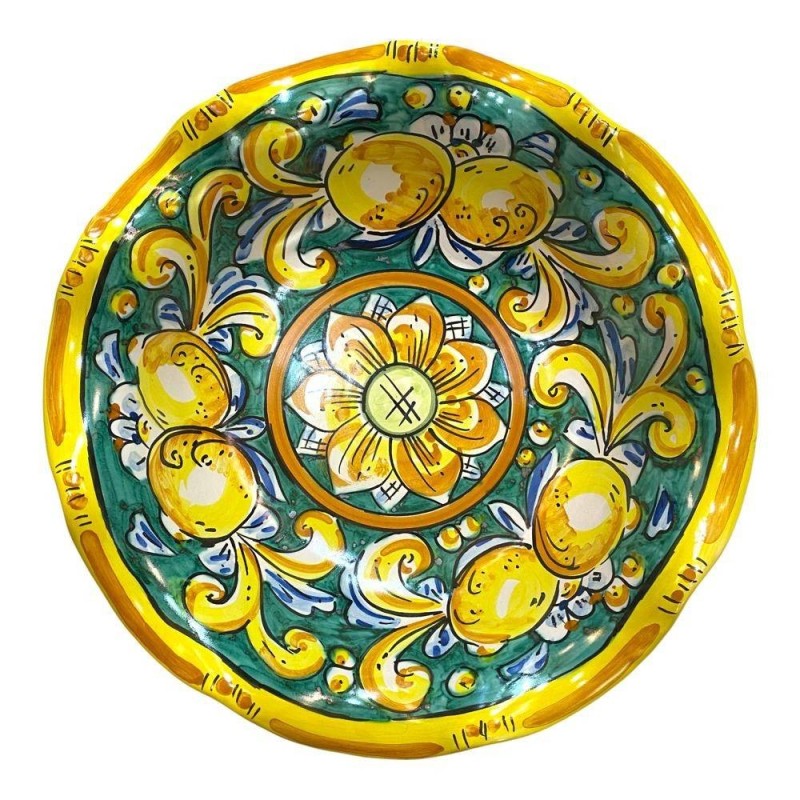 Ceramische kom van Caltagirone onderscheiden met Matt-samel 30 cm Model FL 4 - 