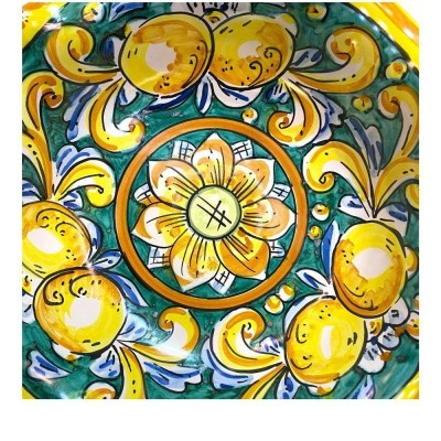 Ceramische kom van Caltagirone onderscheiden met Matt-samel 30 cm Model FL 4 - 