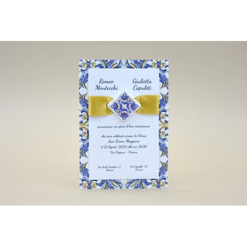 Invitación de boda estilo siciliano - Art 007 - 