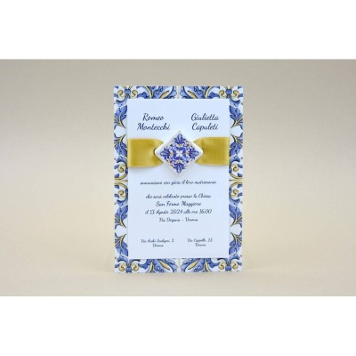Invitación de boda estilo siciliano - Art 007 - 