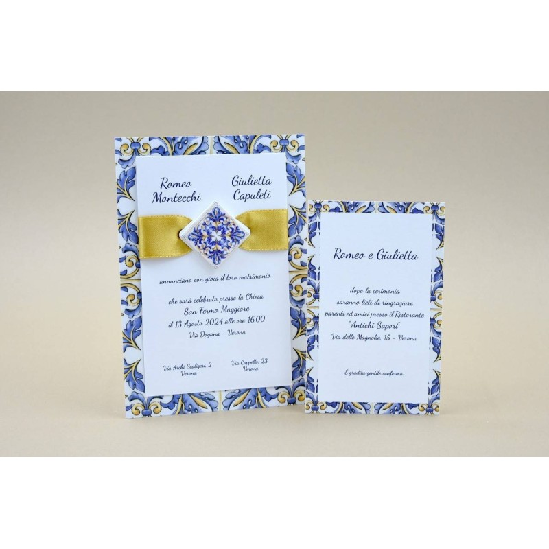 Invitación de boda estilo siciliano - Art 007 - 