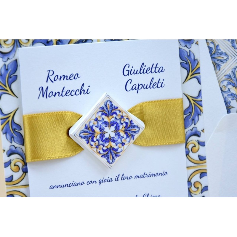 Invitación de boda estilo siciliano - Art 007 - 