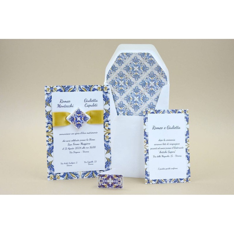 Invitación de boda estilo siciliano - Art 007 - 