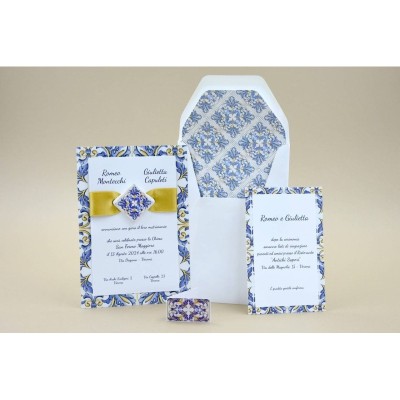 Sicilian style wedding invitation - Art 007 - 