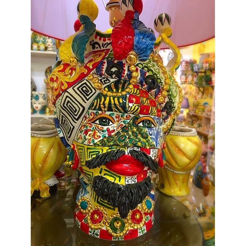 LUXURY OF ZECCHINO Hoofd van Moro Caltagirone serie Elite - lengte 70 cm - 