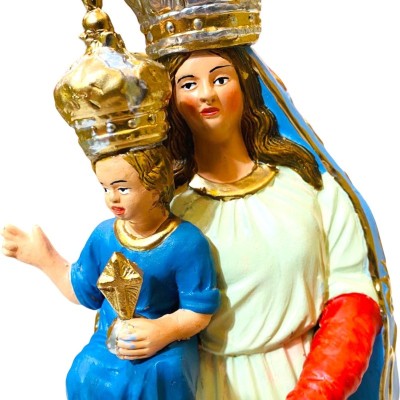 Madonna María SS. DE GRACIAS - Cerámica siciliana hecha a mano - altura unos 40 cm - 