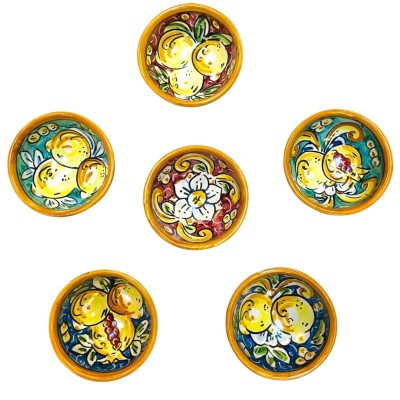 Caltagirone-Keramikschale – Ø 9 h x 4 cm ca. (1 Stück) zufällige Dekoration - 