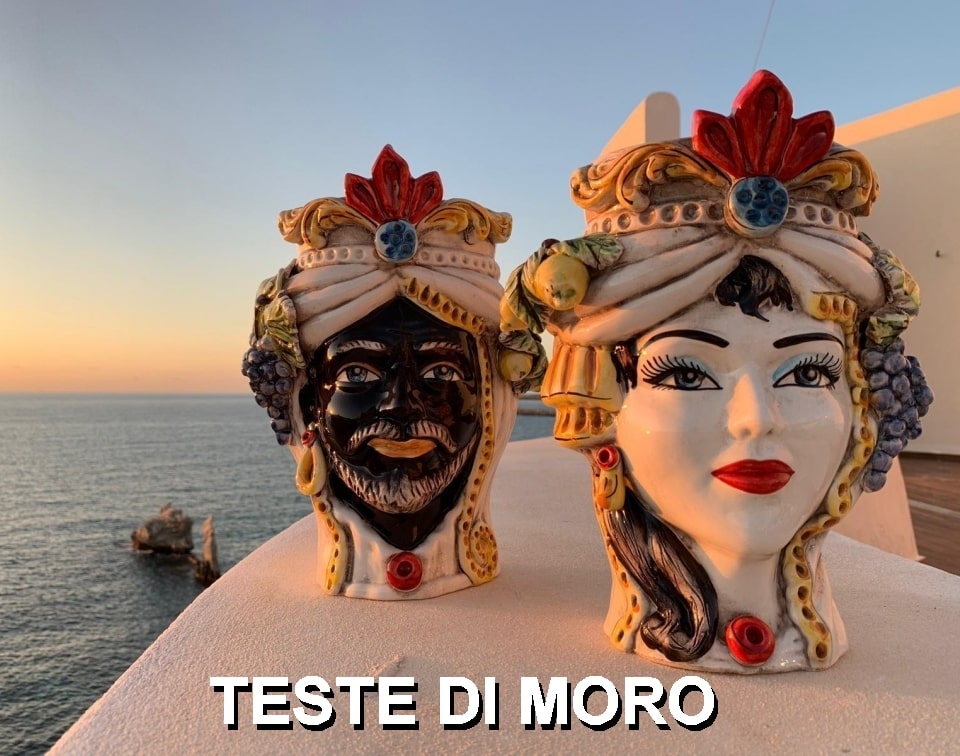 Teste di Moro, Pigne Siciliane, Ceramiche di Caltagirone Sicilia Bedda Shop